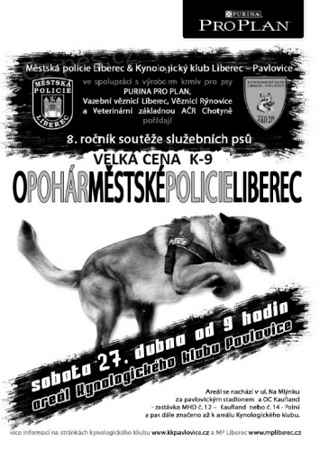 8. ronk soute sluebnch ps VELK CENA K-9      O POHR MSTSK POLICIE LIBEREC