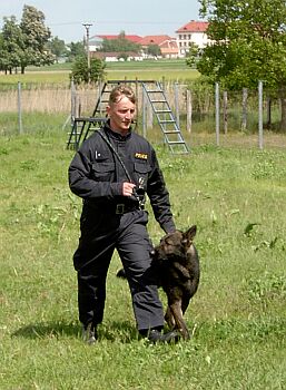 Pprap. Ka�p�rek a Indo z PS p�i poslu�nosti.