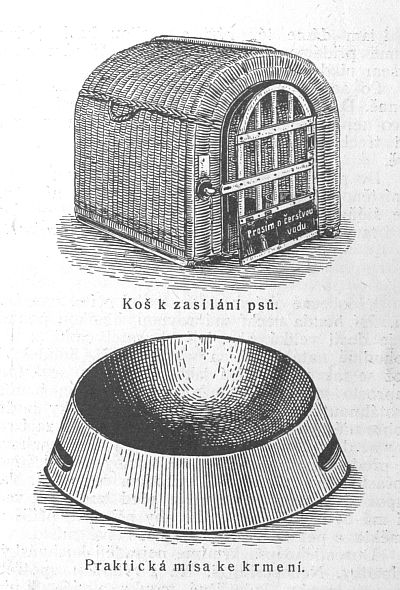 Koš k zasílání psů + miska